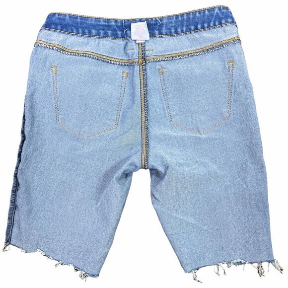 No Boundaries Stretchy Cut Off Blue Jean Shorts Juniors Size 1 - Picture 4 of 8